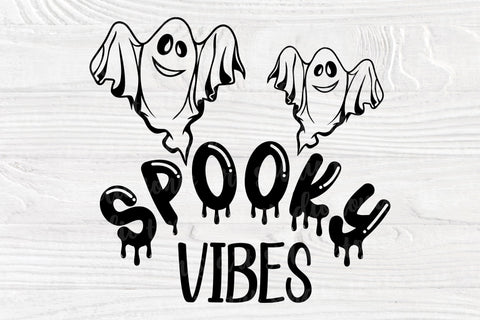 Spooky Vibes SVG - Funny Halloween Shirt - Ghost Svg - Sublimation PNG - Autumn Sign - Silhouette Svg SVG TonisArtStudio 