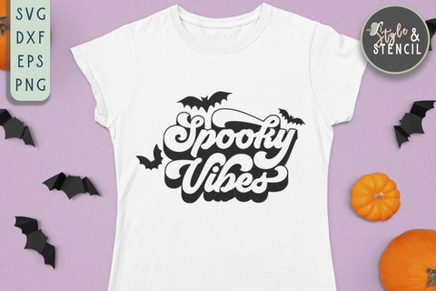 Spooky Vibes SVG | Halloween | Halloween Decor SVG Style and Stencil 