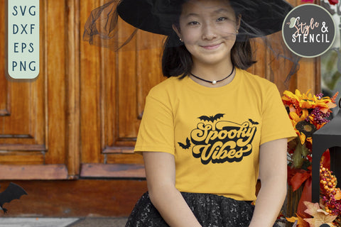Spooky Vibes SVG | Halloween | Halloween Decor SVG Style and Stencil 