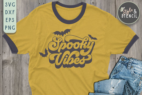 Spooky Vibes SVG | Halloween | Halloween Decor SVG Style and Stencil 