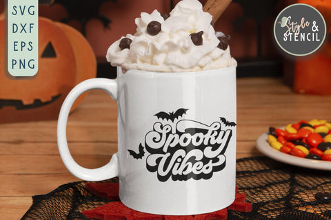 Spooky Vibes SVG | Halloween | Halloween Decor SVG Style and Stencil 