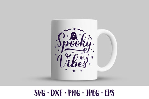 Spooky Vibes SVG. Halloween quote round sign SVG LaBelezoka 