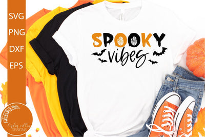 Spooky Vibes SVG-Halloween Quote SVG SVG Linden Valley Designs 