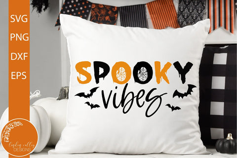 Spooky Vibes SVG-Halloween Quote SVG SVG Linden Valley Designs 