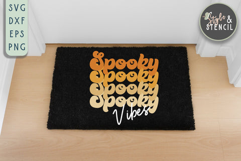 Spooky Vibes SVG | Halloween | Retro SVG SVG Style and Stencil 