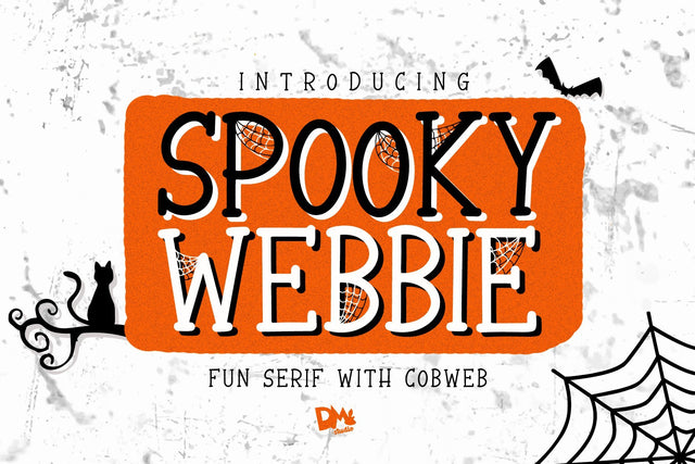 Spooky Webbie - Fun Serif With Web Font Dm Letter Studio 
