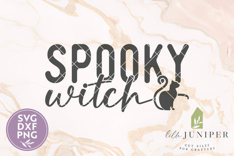 Spooky Witch Black Cat Halloween Shirt SVG SVG LilleJuniper 