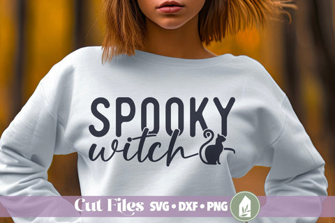 Spooky Witch Black Cat Halloween Shirt SVG SVG LilleJuniper 