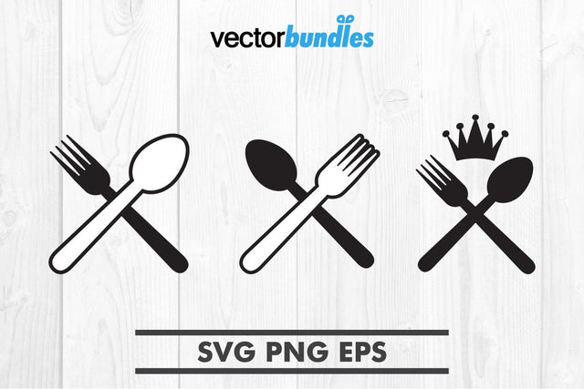 Spoon fork clip art svg SVG vectorbundles 