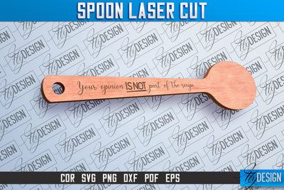 Spoon Laser Cut SVG Design | Kitchen Design | Home SVG v.1 SVG Fly Design 