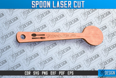 Spoon Laser Cut SVG Design | Kitchen Design | Home SVG v.1 SVG Fly Design 