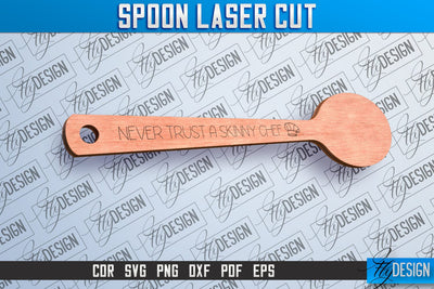 Spoon Laser Cut SVG Design | Kitchen Design | Home SVG v.1 SVG Fly Design 