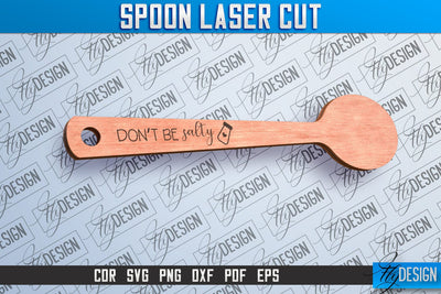 Spoon Laser Cut SVG Design | Kitchen Design | Home SVG v.1 SVG Fly Design 
