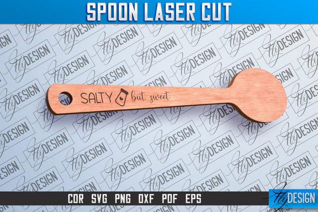 Spoon Laser Cut SVG Design | Kitchen Design | Home SVG v.1 SVG Fly Design 