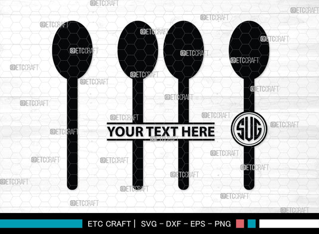 Spoon Monogram, Spoon Silhouette, Spoon SVG, Spatula Svg, Fork And Spoon Svg, Fork Svg, SB00175 SVG ETC Craft 