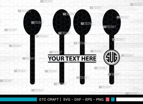 Spoon Monogram, Spoon Silhouette, Spoon SVG, Spatula Svg, Fork And Spoon Svg, Fork Svg, SB00175 SVG ETC Craft 