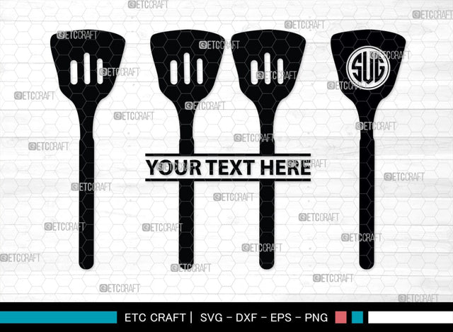 Spoon Monogram, Spoon Silhouette, Spoon SVG, Spatula Svg, Fork And Spoon Svg, Fork Svg, SB00175 SVG ETC Craft 