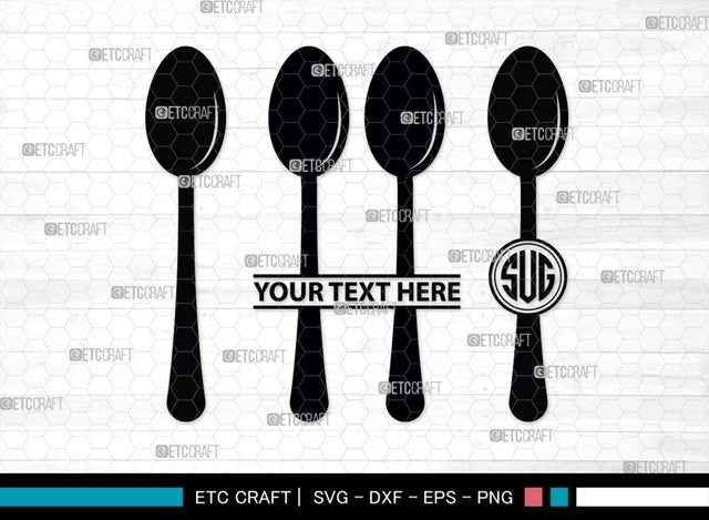 Spoon Monogram, Spoon Silhouette, Spoon SVG, Spatula Svg, Fork And Spoon Svg, Fork Svg, SB00175 SVG ETC Craft 