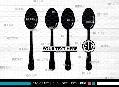 Spoon Monogram, Spoon Silhouette, Spoon SVG, Spatula Svg, Fork And Spoon Svg, Fork Svg, SB00175 SVG ETC Craft 
