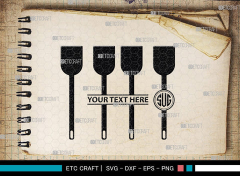 Spoon Monogram, Spoon Silhouette, Spoon SVG, Spatula Svg, Fork And Spoon Svg, Fork Svg, SB00175 SVG ETC Craft 