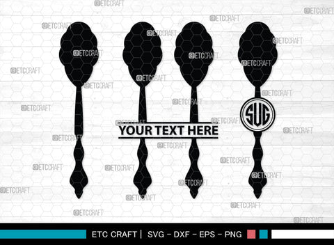 Spoon Monogram, Spoon Silhouette, Spoon SVG, Spatula Svg, Fork And Spoon Svg, Fork Svg, SB00175 SVG ETC Craft 
