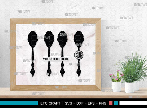 Spoon Monogram, Spoon Silhouette, Spoon SVG, Spatula Svg, Fork And Spoon Svg, Fork Svg, SB00175 SVG ETC Craft 
