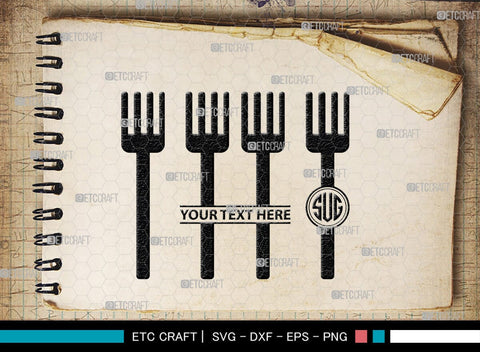 Spoon Monogram, Spoon Silhouette, Spoon SVG, Spatula Svg, Fork And Spoon Svg, Fork Svg, SB00175 SVG ETC Craft 