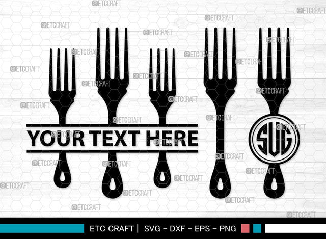 Spoon Monogram SVG | Fork Svg | Knife Svg | Utensil Svg | Cutlery Svg | Spoon Clipart SVG ETC Craft 