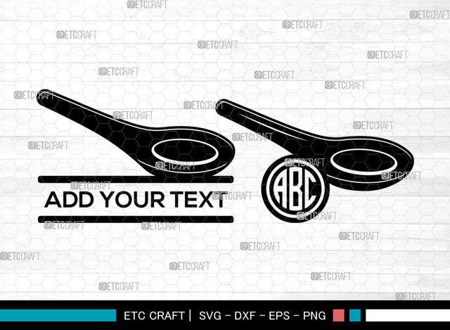 Spoon Monogram SVG, Utensils Svg, Kitchen Svg, Frok Svg, Soup Spoon Svg, Cutlery Svg, Split Monogram Svg SVG ETC Craft 