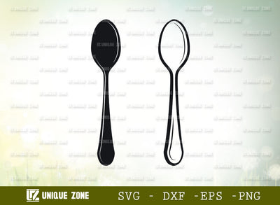 Spoon SVG, Cutlery Set Svg, Spoon Knife Fork Set Svg, Knife Svg, Fork Svg, Kitchen Set Svg, Cutlery Set Monogram SVG Unique Zone 
