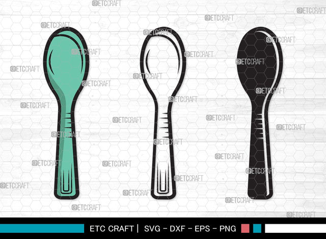 Spoon SVG | Fork Svg | Knife Svg | Utensil Svg | Cutlery Svg | Spoon Clipart SVG ETC Craft 