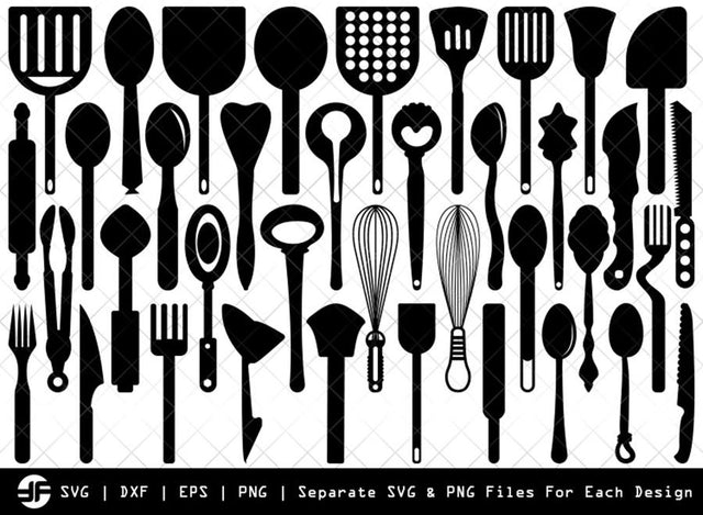 Spoon SVG | Spoon Silhouette Bundle | SVG Cut File SVG ETC Craft 