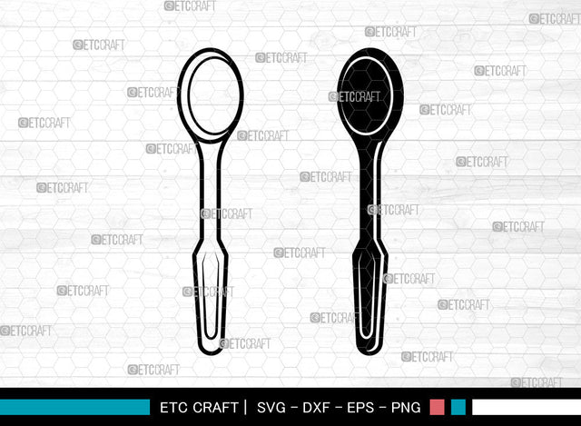 Spoon SVG, Utensils Svg, Kitchen Svg, Frok Svg, Soup Spoon Svg, Cutlery Svg, Spoon Svg SVG ETC Craft 