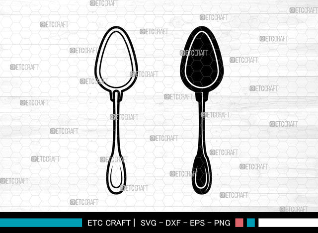 Spoon SVG, Utensils Svg, Kitchen Svg, Frok Svg, Soup Spoon Svg, Cutlery Svg, Spoon Svg SVG ETC Craft 