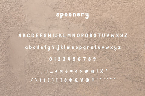 Spoonery Font Cotton White Studio 