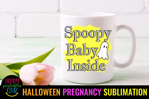 Spoopy Baby Inside -Halloween Pregnancy Sublimation PNG Sublimation Happy Printables Club 