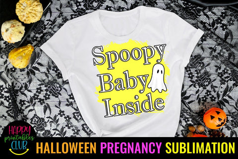 Spoopy Baby Inside -Halloween Pregnancy Sublimation PNG Sublimation Happy Printables Club 