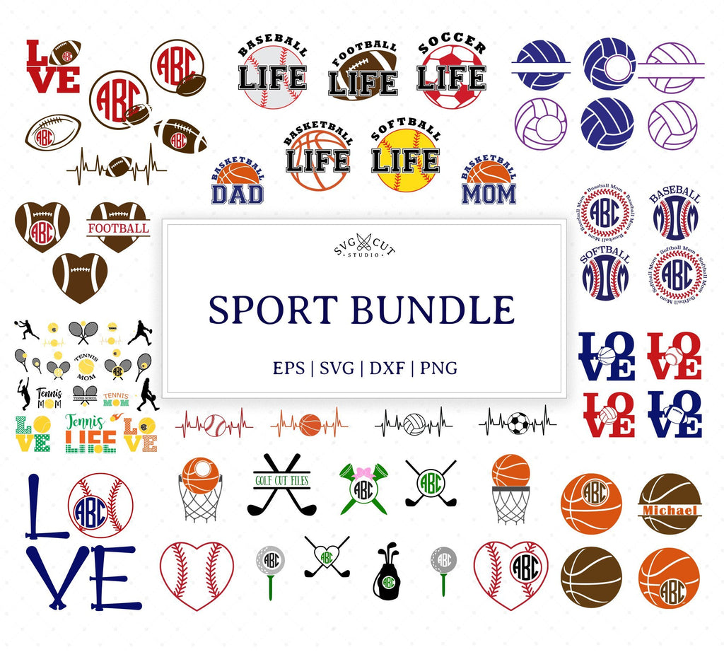 Sport Roster Svg Sport Bundle SVG Files - So Fontsy