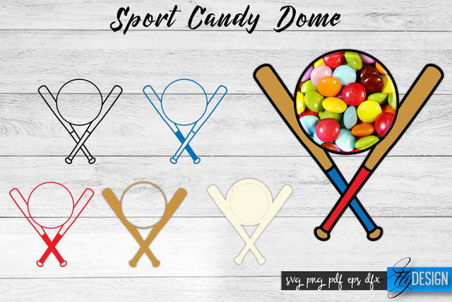 Sport Candy Dome SVG | Candy Holders SVG | Sport Treat Box SVG SVG Fly Design 