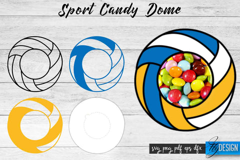 Sport Candy Dome SVG | Candy Holders SVG | Sport Treat Box SVG SVG Fly Design 