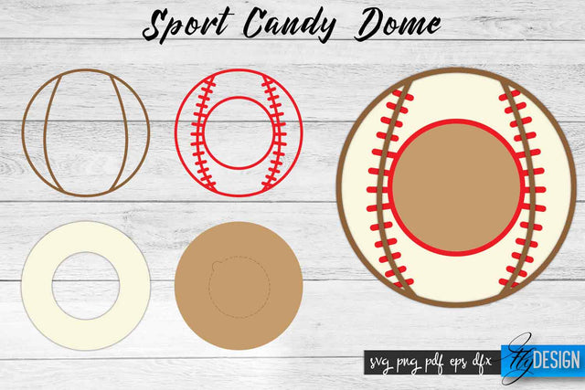 Sport Candy Dome SVG | Candy Holders SVG | Sport Treat Box SVG SVG Fly Design 