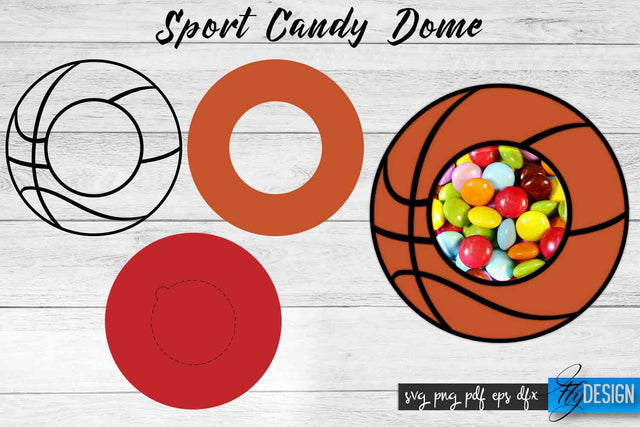 Sport Candy Dome SVG | Candy Holders SVG | Sport Treat Box SVG SVG Fly Design 