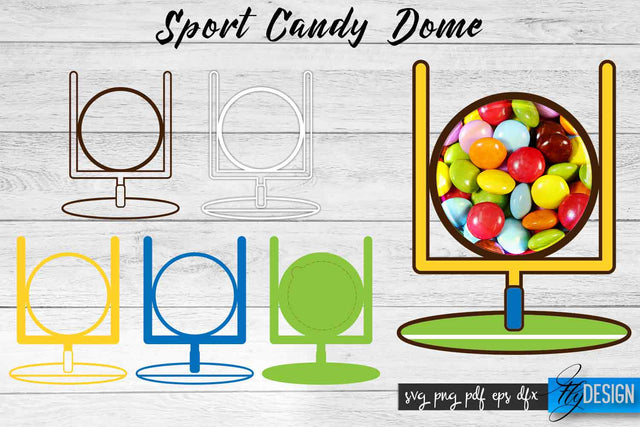 Sport Candy Dome SVG | Candy Holders SVG | Sport Treat Box SVG SVG Fly Design 