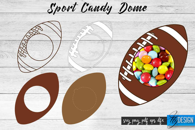 Sport Candy Dome SVG | Candy Holders SVG | Sport Treat Box SVG SVG Fly Design 