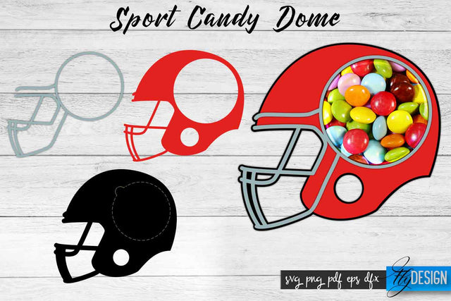Sport Candy Dome SVG | Candy Holders SVG | Sport Treat Box SVG SVG Fly Design 