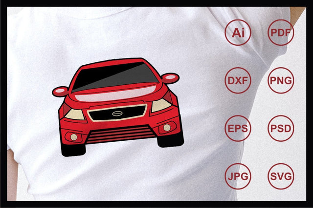 Sport car design illustration SVG Leamsign Studio 