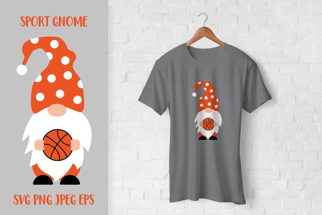 Sport gnome holding basketball ball. Sports gnome SVG LaBelezoka 