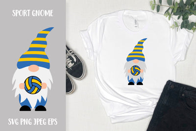 Sport gnome holding volleyball ball SVG LaBelezoka 