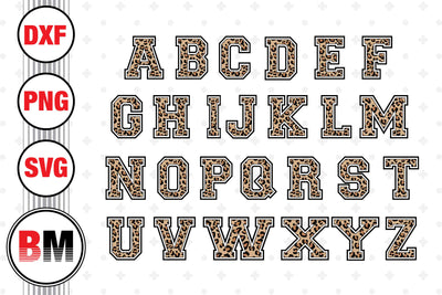 Sport Letters Leopard SVG, PNG, DXF Files SVG BMDesign 