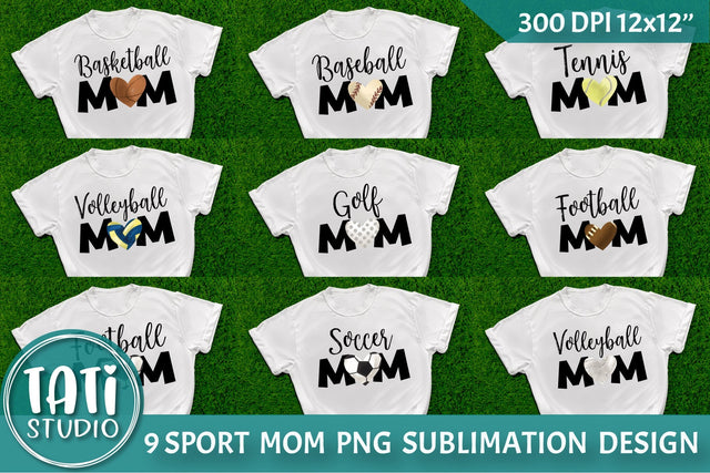 Sport Mom Sublimation Bundle PNG Sublimation TatiStudio 